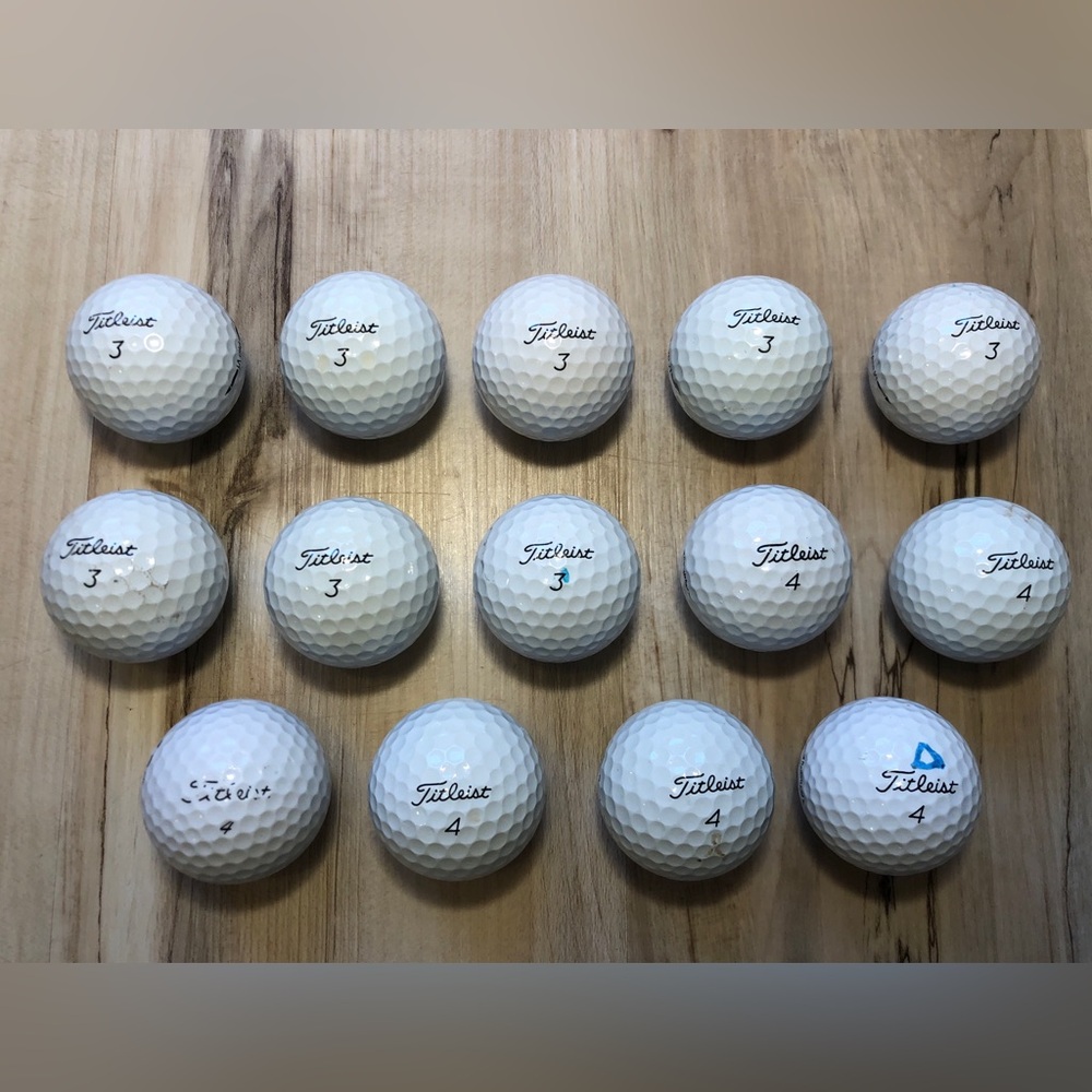 14 Titleist Pro V1 Golf Balls #3 #4 Mixed Generations Refinished Used Lot